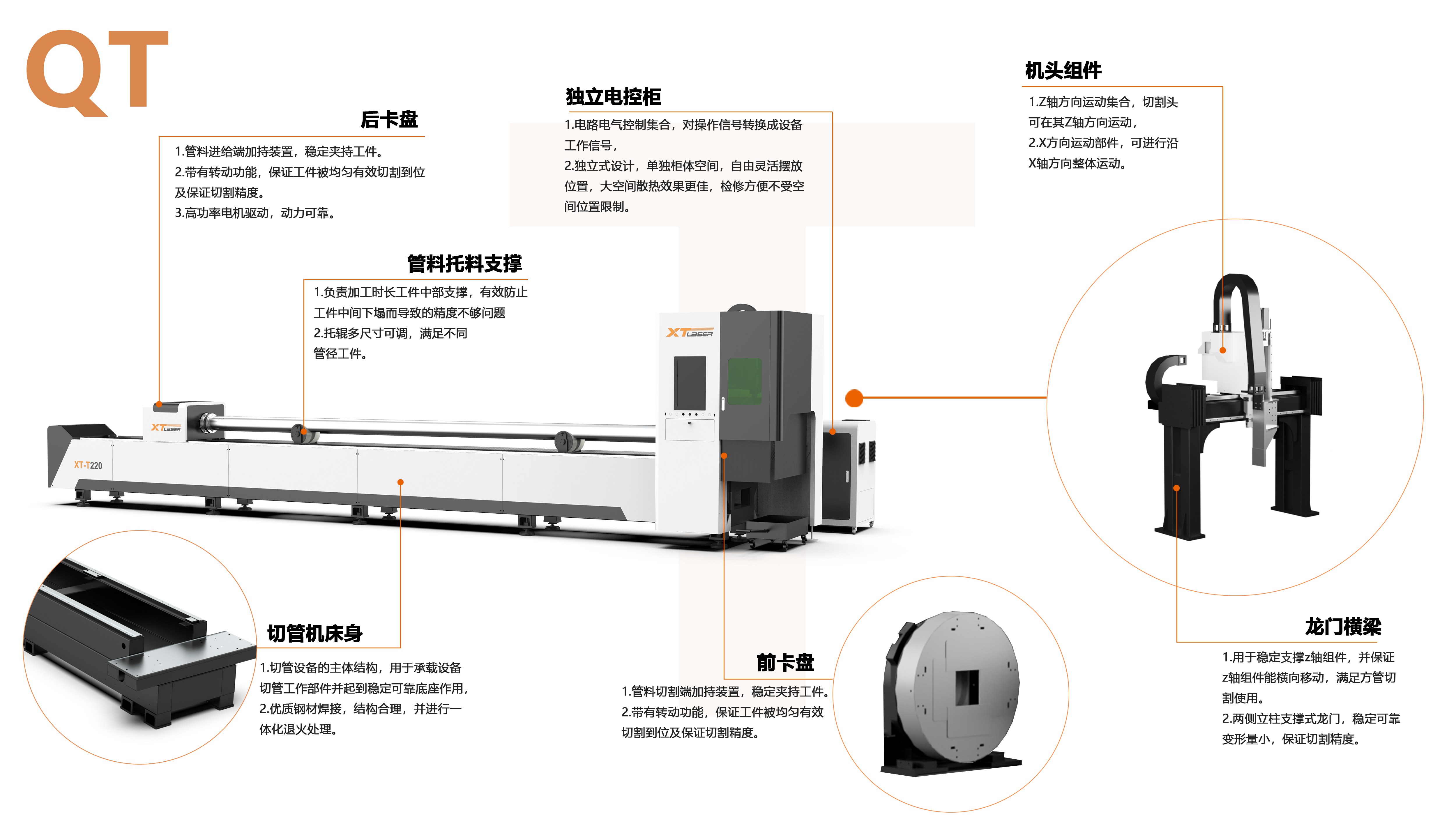 QT-经济型管材激光切割机